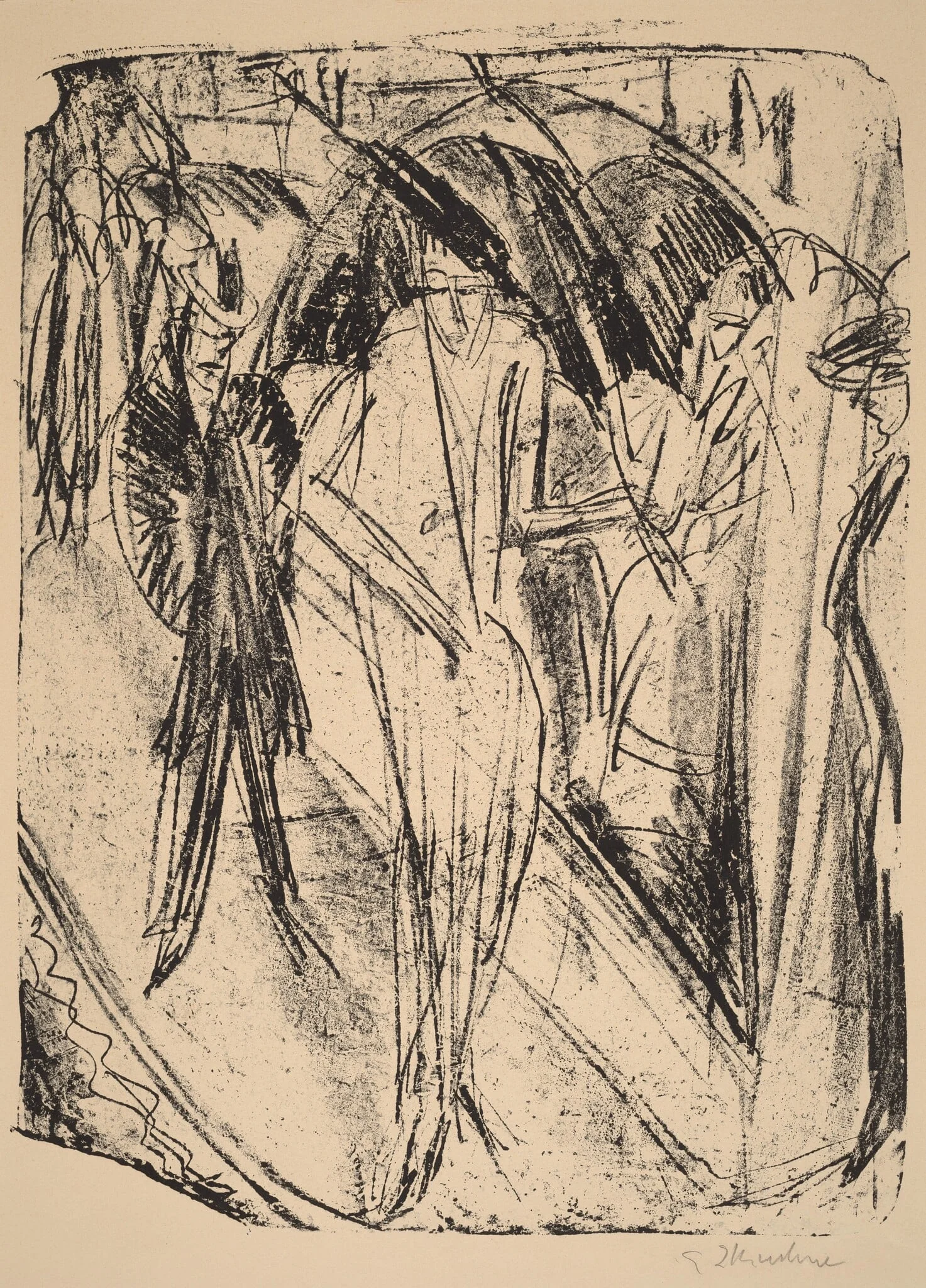 Lady in the Rain, detail