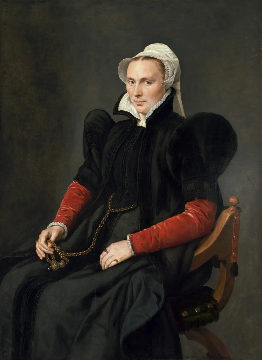 Portrait of a Seated Woman, by Antonis Mor, oil, 1565
