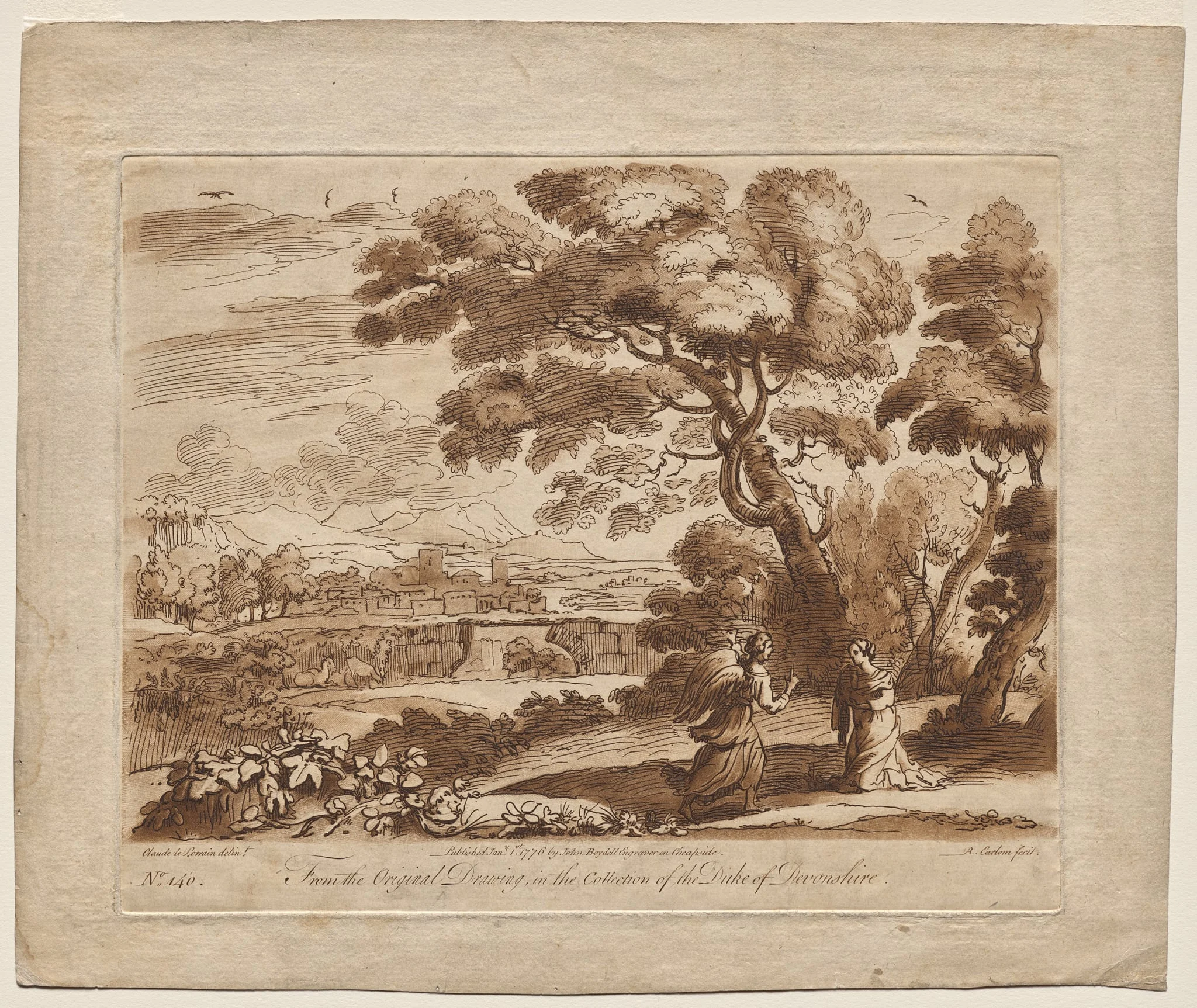 Landscape, Plate No. 140, detail