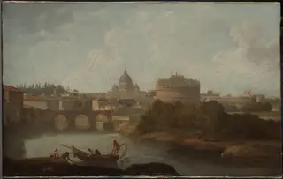 Engelsburg und St. Peter in Rom, by Joseph Vernet, unspecified