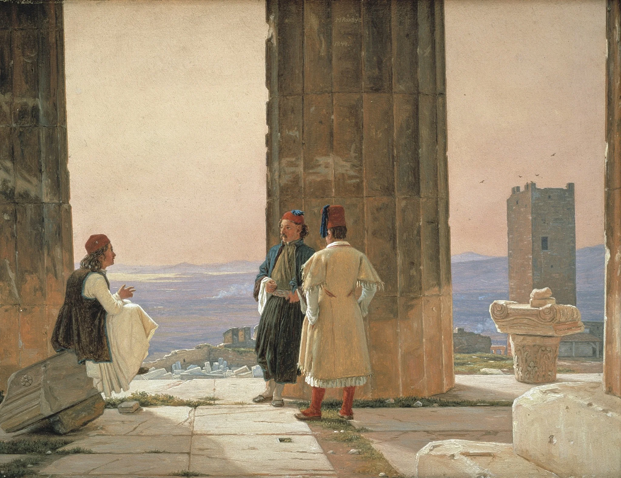 The View from the Temple of Athena on the Acropolis, detail