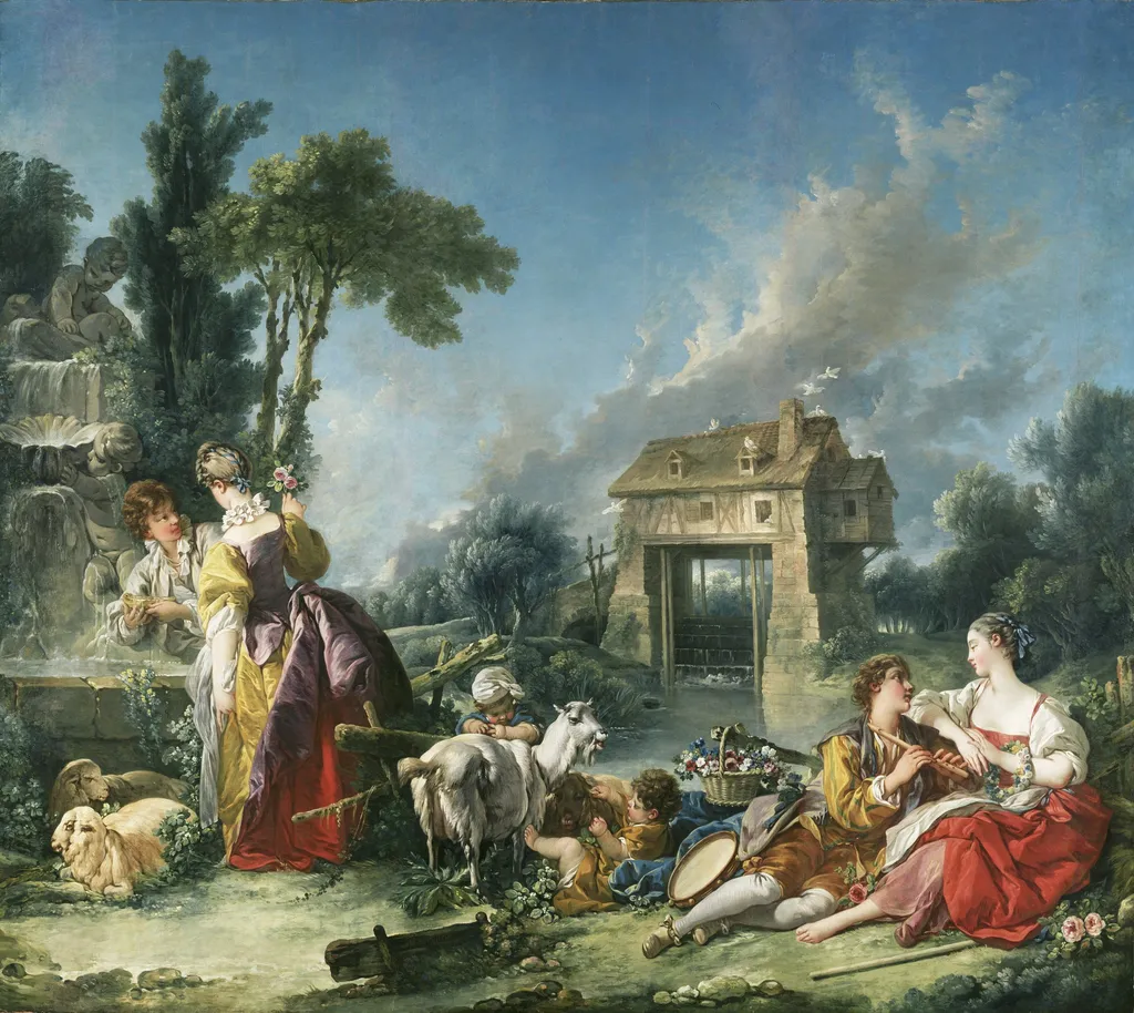 The Fountain of Love, by François Boucher, oil, 1748