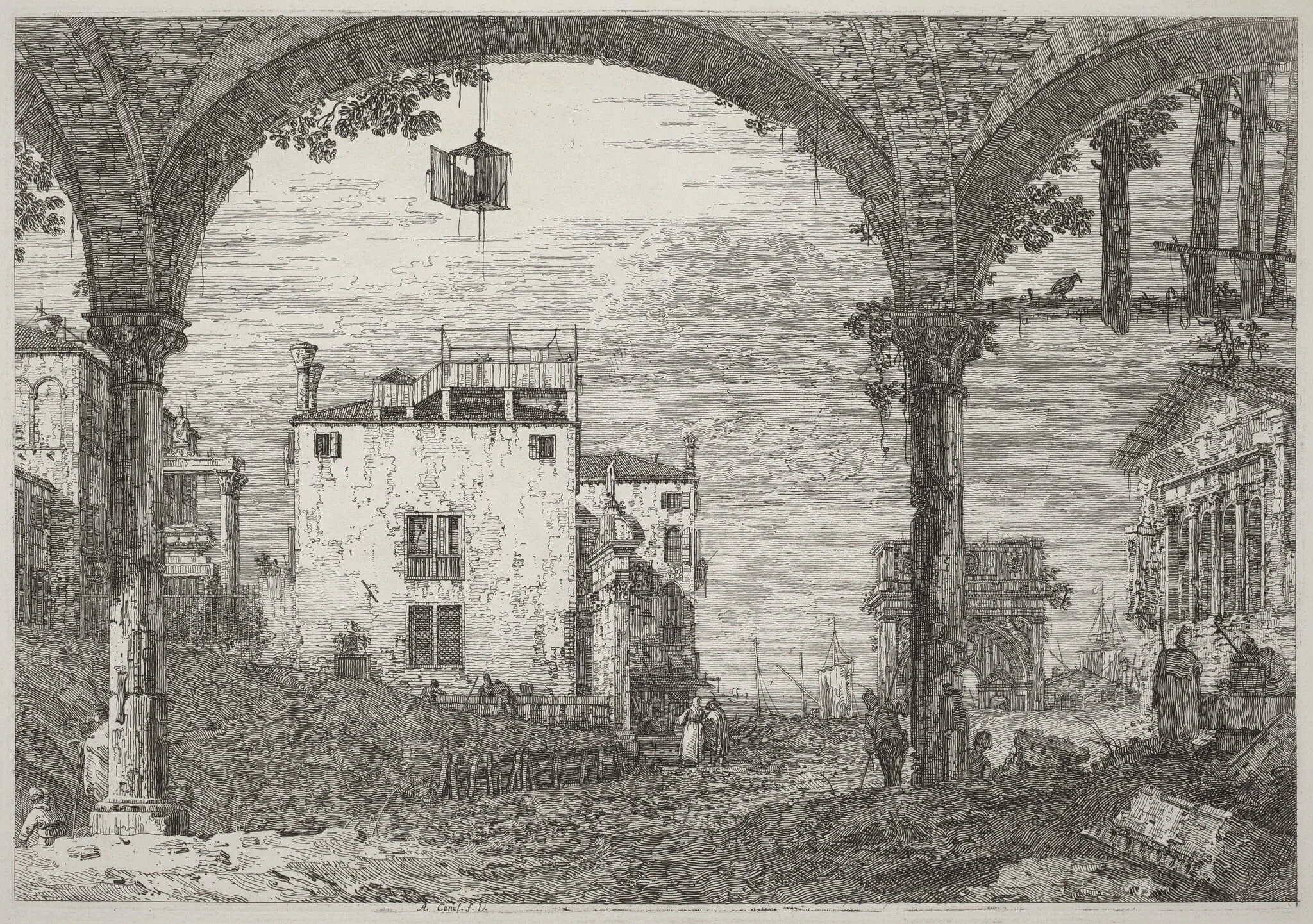 The Portico with the Lantern, detail