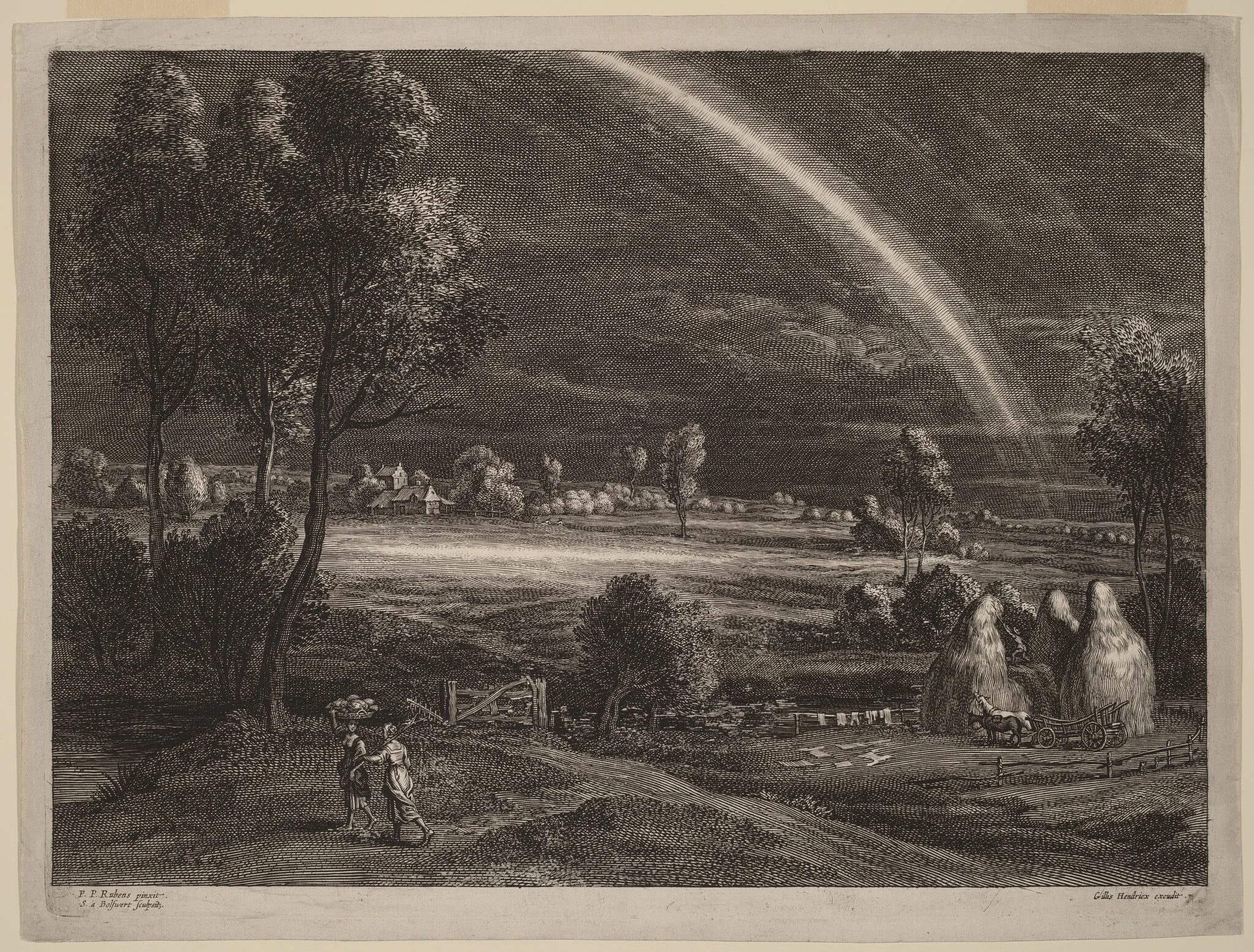 Landscape with a Large Rainbow, detail
