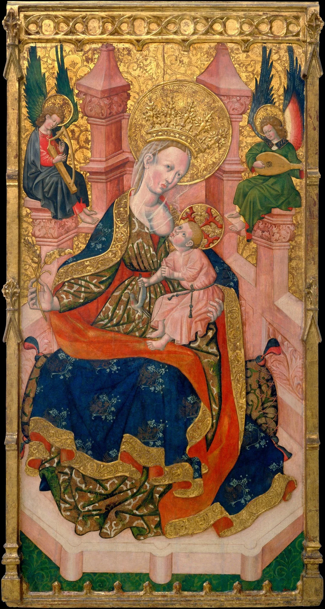 Virgin Suckling the Child, detail