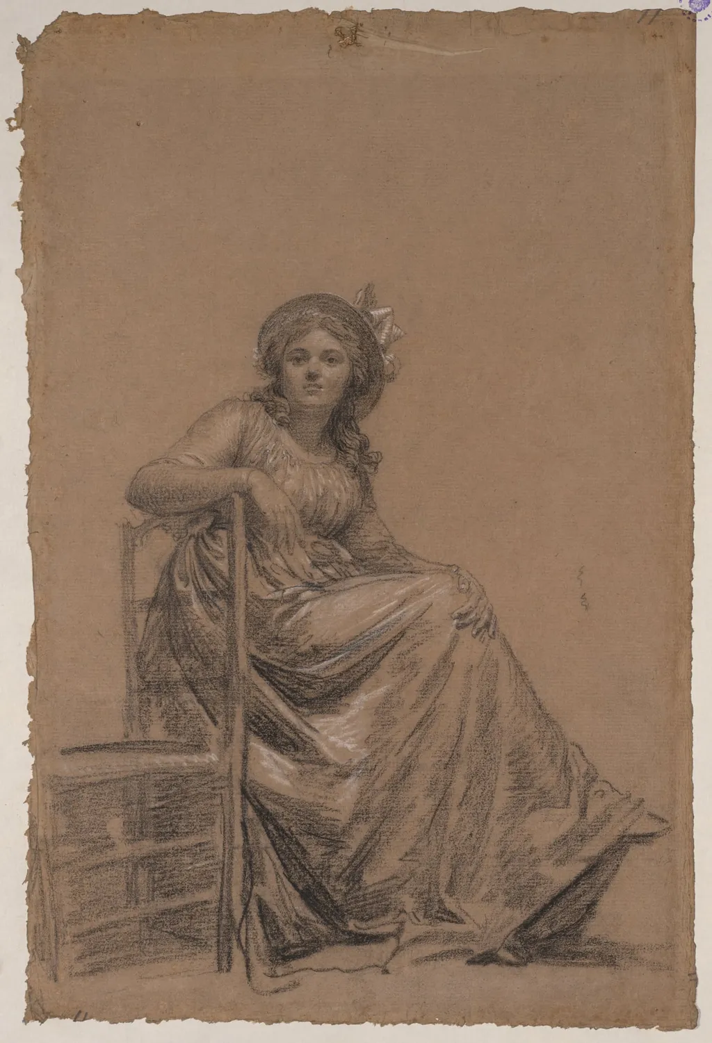 Portrait of a Seated Woman, by François-André Vincent, 1750