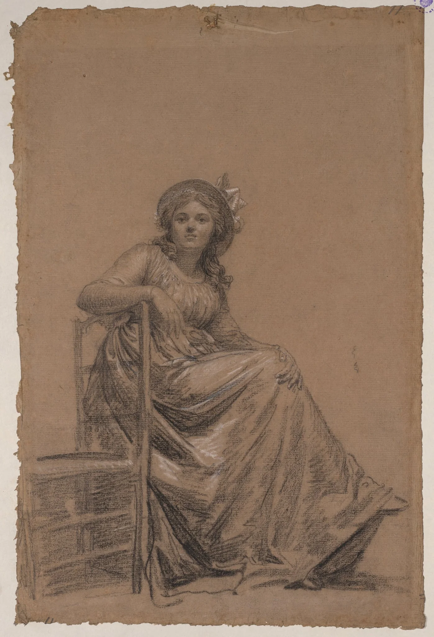 Portrait of a Seated Woman, detail