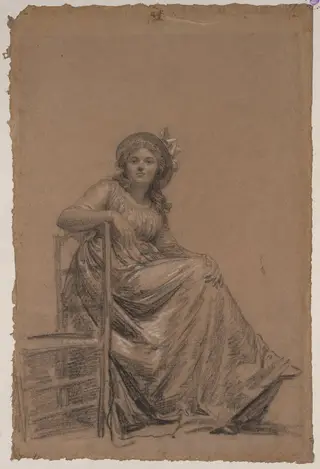Portrait of a Seated Woman, by François-André Vincent, 1750