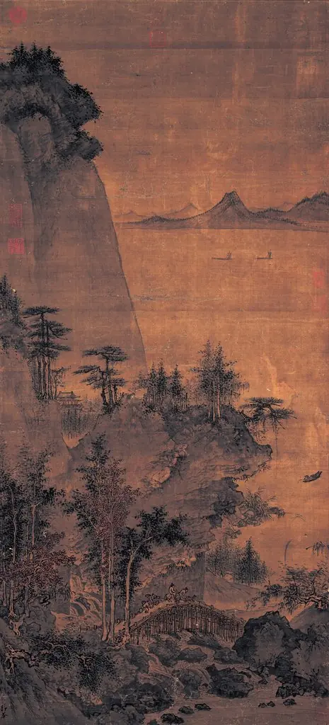 Crossing a Bridge over a Stream, by Dai Jin