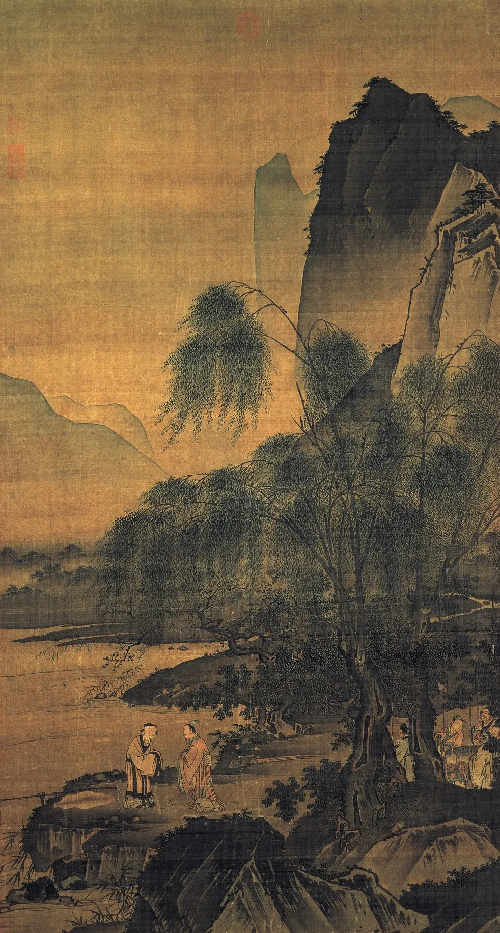 Fish on the Banks of the Wei River, by Dai Jin, unspecified, 1435