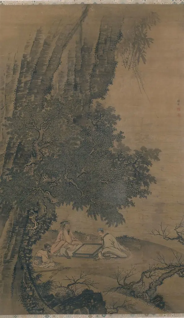 Landscape with Daoist Immortals Playing Weiqi, by Dai Jin