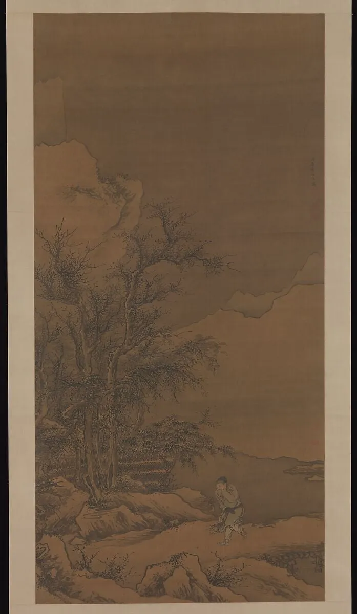 明 戴進 雪歸圖 軸|Returning home through the snow, by Dai Jin, ink, 1455
