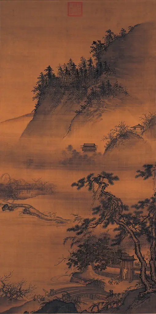 Returning Late from a Spring Outing, by Dai Jin