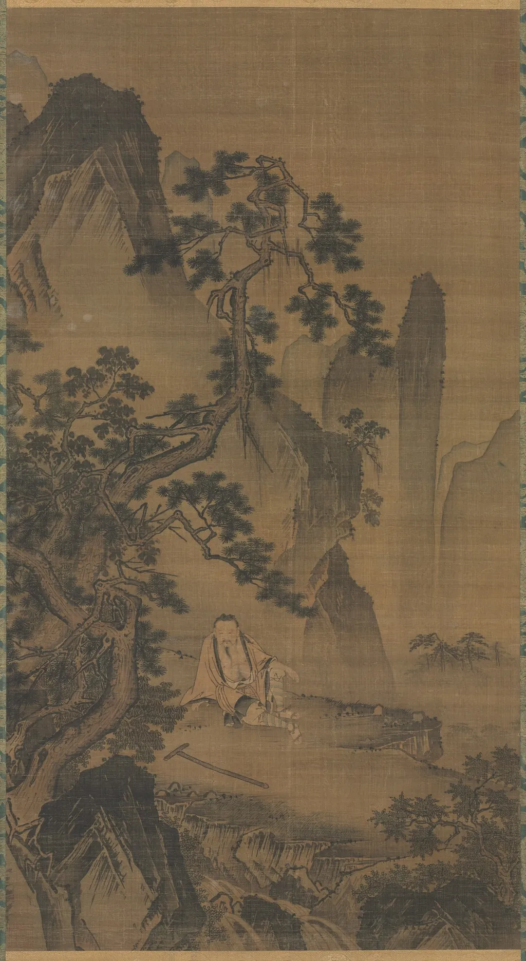 The Hermit Xu You Resting by a Stream, by Dai Jin, unspecified, 1431