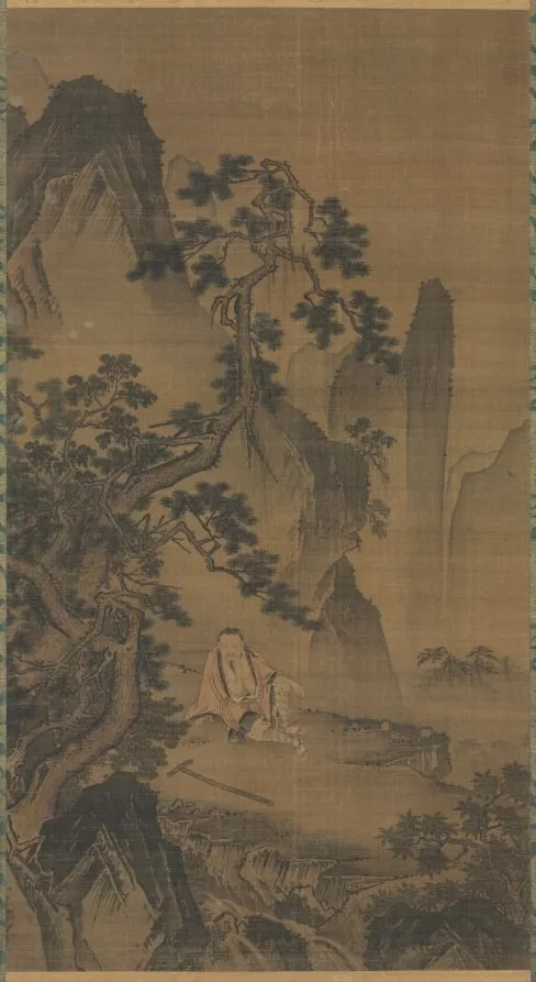 The Hermit Xu You Resting by a Stream, by Dai Jin, unspecified, 1404
