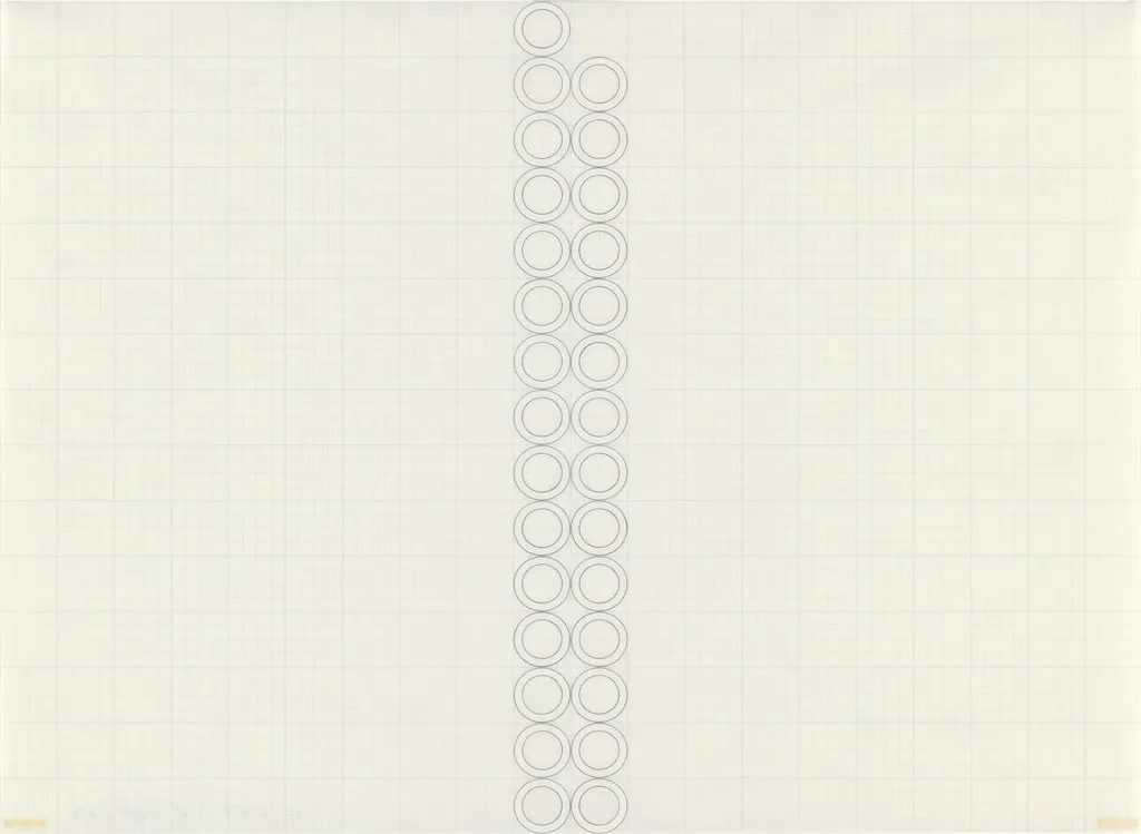 Untitled, by Dan Flavin, graphite, 1976