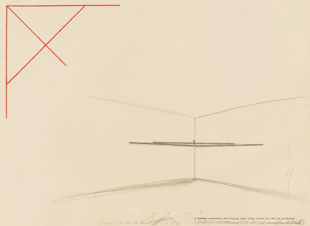 Untitled, by Dan Flavin, graphite, 1966