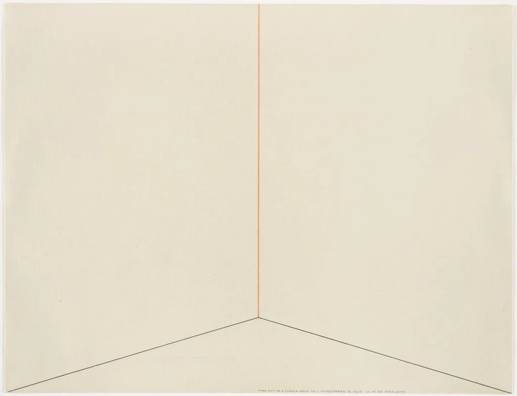 Untitled, by Dan Flavin, graphite, 14