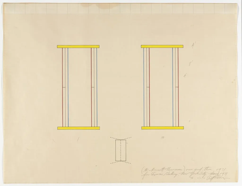 Untitled, by Dan Flavin, graphite, 1971