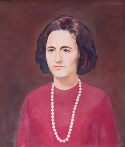 Tablou, ulei pe pânză, „Elena Ceaușescu”, semnat în partea dreaptă sus Dan Hatmanu. Oferit de autor, 6 ianuarie 1979., by Dan Hatmanu