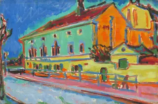 Dance Hall Bellevue [obverse], by Ernst Ludwig Kirchner