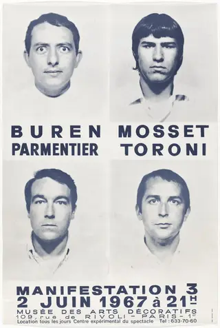 Untitled, by Daniel Buren, Olivier Mosset, Michel Parmentier, Niele Toroni BMPT, 1967
