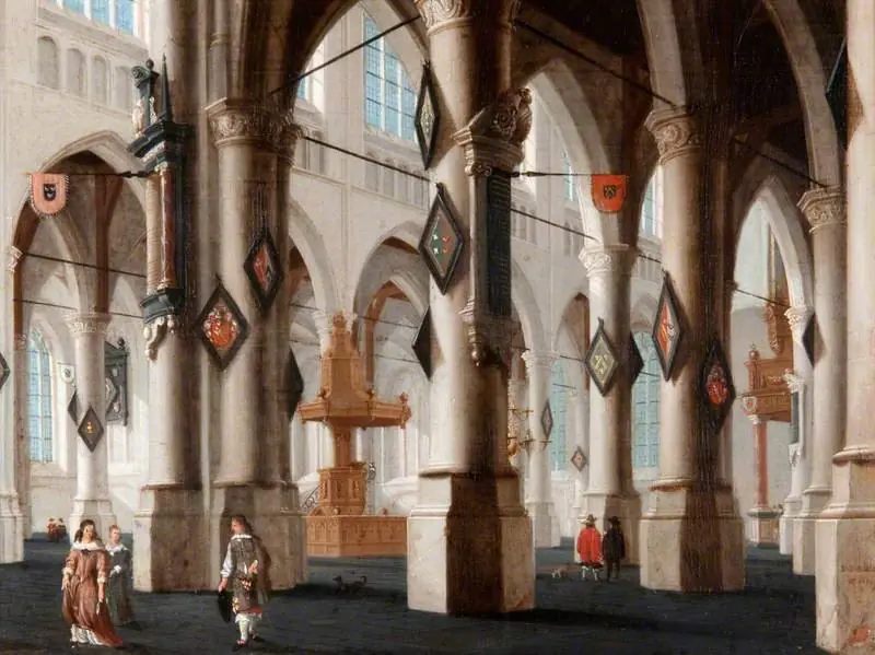 Interior of an Imaginary Gothic Church, by Daniël de Blieck