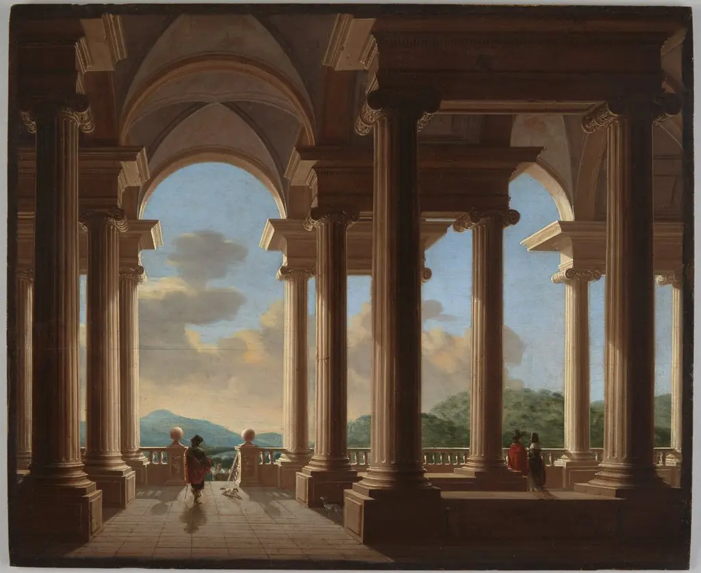 Terrace with a Colonnade, by Daniël de Blieck