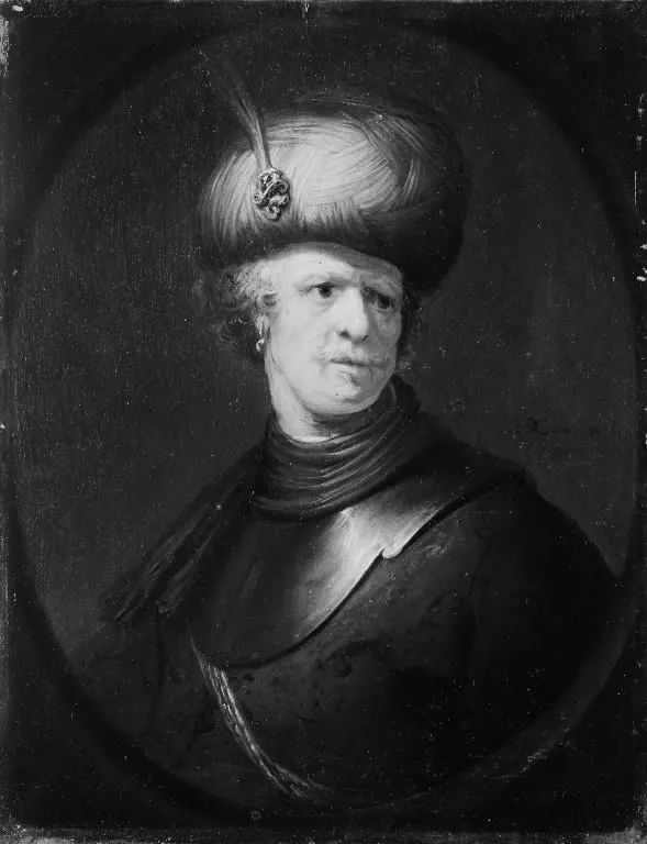 Half-Length Portrait of an Old Man, by Daniel de Koninck, oil, 1701