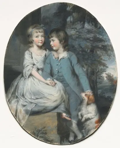 Cropley Ashley-Cooper (Later 6th Earl of Shaftesbury) with His Sister Mary Anne Ashley-Cooper, Later Lady Sturt of Crichel, by Daniel Gardner