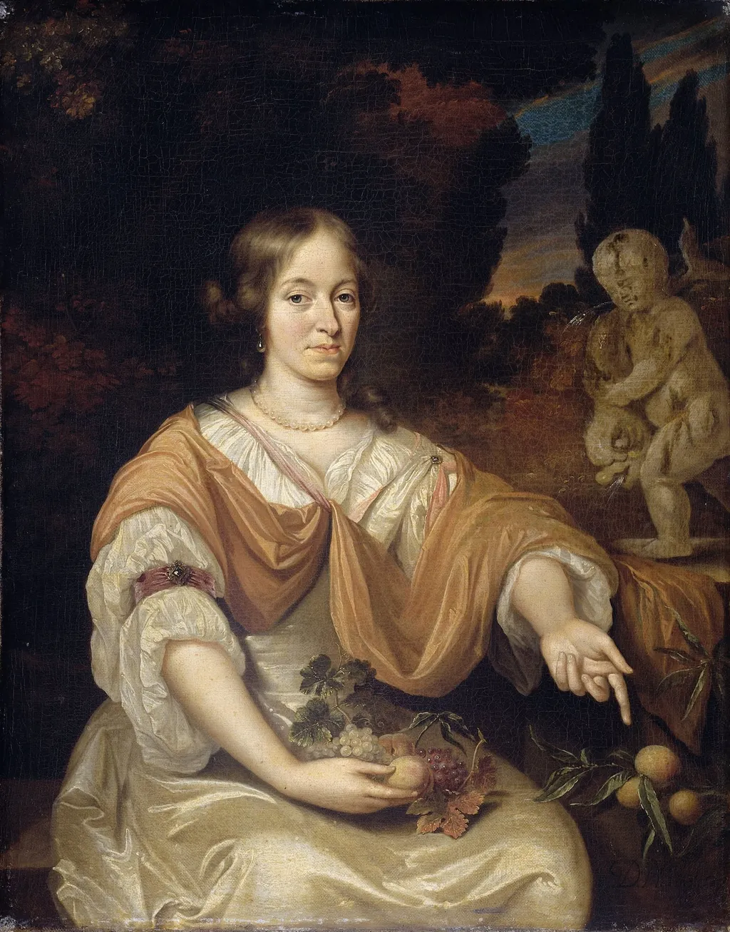Sara Pottey (1651-1705), Wife of Johan van Bochoven, by Daniël Haringh, unspecified, 1680