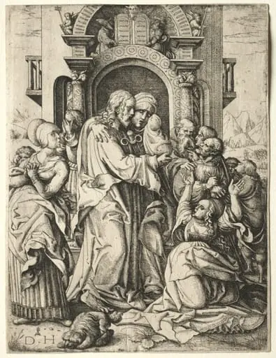 Christ Taking Leave of His Mother, by Daniel Hopfer