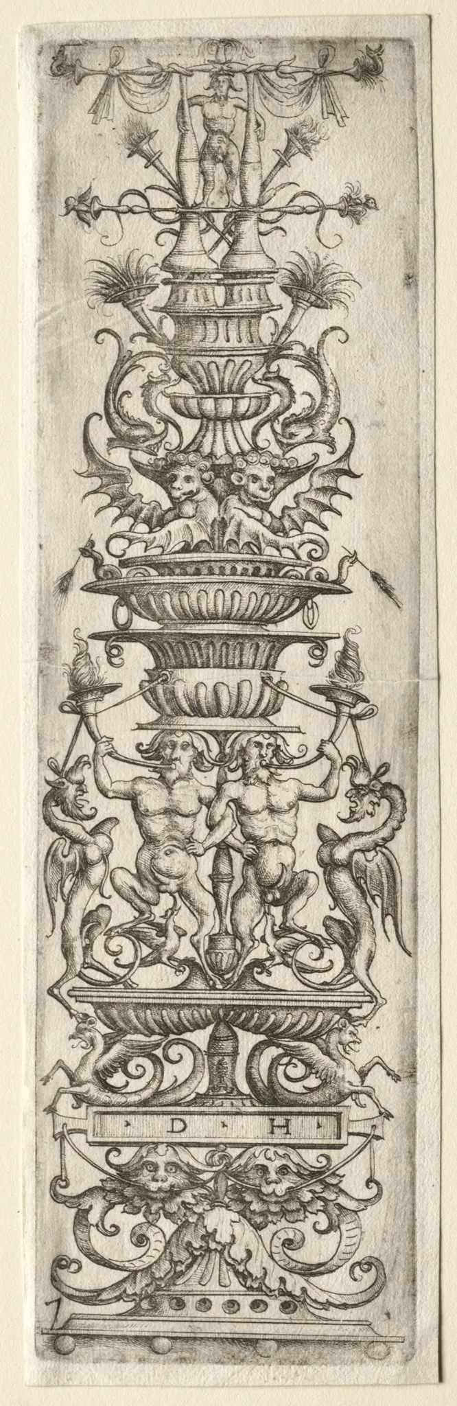 Ornament Fillet with Candelabre-Ornament, by Daniel Hopfer, 1513
