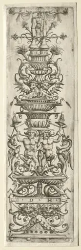 Ornament Fillet with Candelabre-Ornament, by Daniel Hopfer