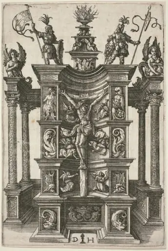 The Crucified Christ in a Decorated Niche, by Daniel Hopfer