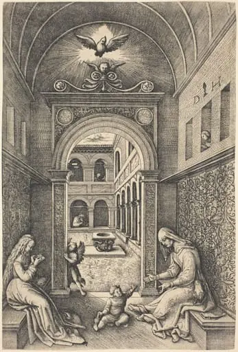 The Virgin and Child with Saint Anne by a Portal, by Daniel Hopfer