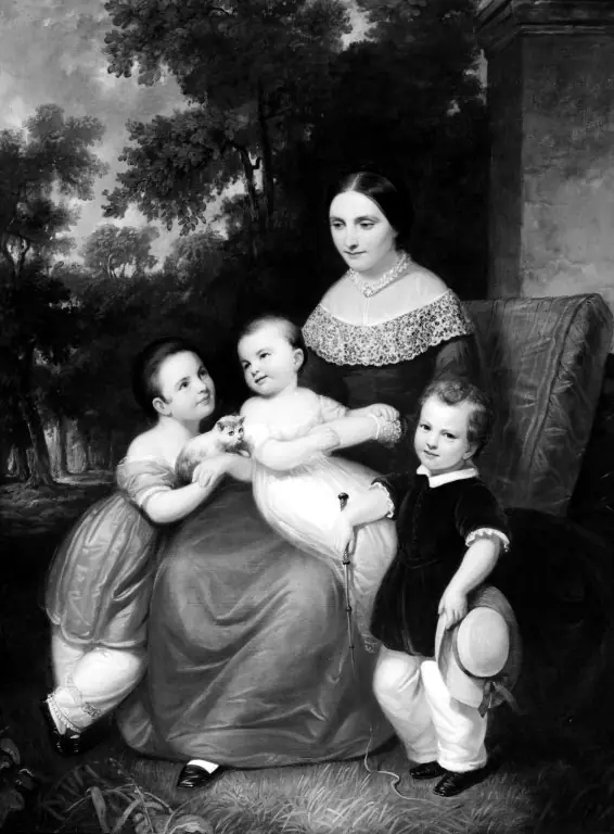 Ellen Almira Low and Her Three Children, by Daniel Huntington
