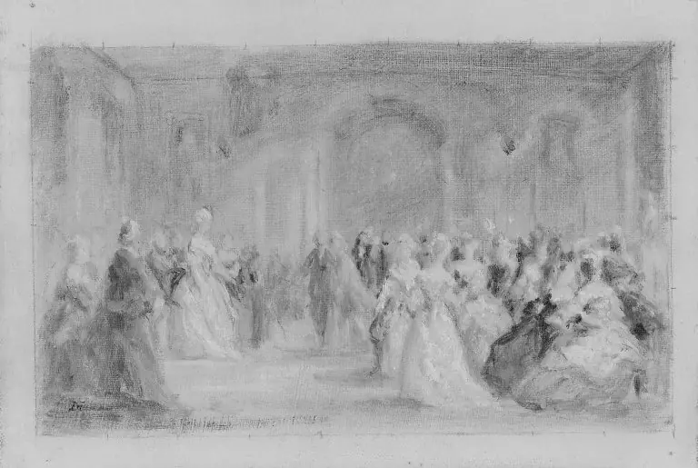 Sketch for The Republican Court, by Daniel Huntington