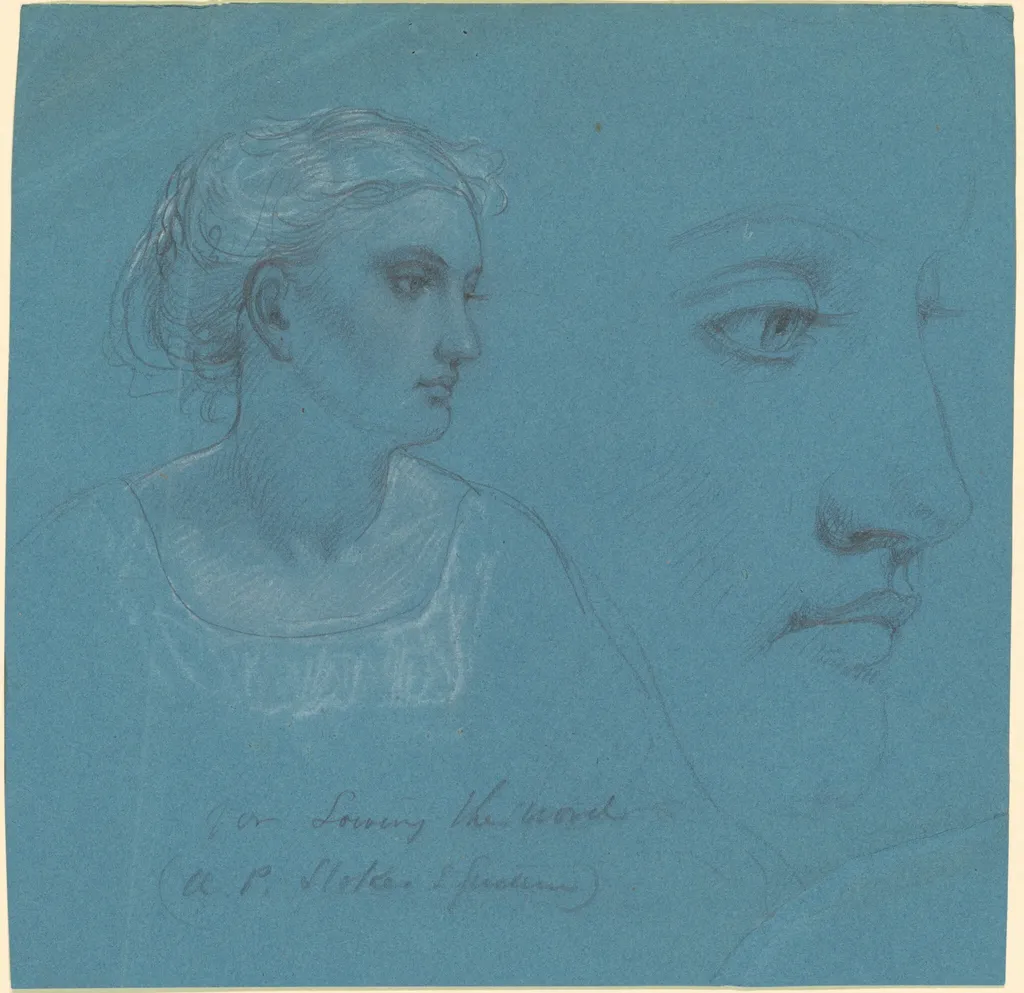 Studies for "Sowing the Word", by Daniel Huntington, graphite, 1868