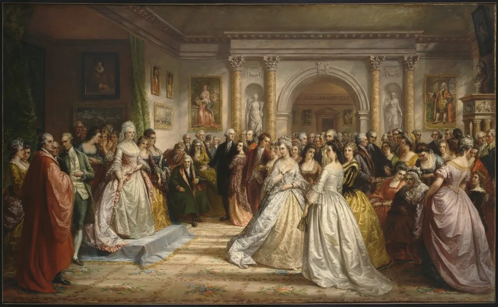 The Republican Court (Lady Washington's Reception Day), by Daniel Huntington, oil, 1861