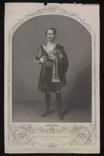 Mr G.V. Brooke as Hamlet, by Daniel J. Pound