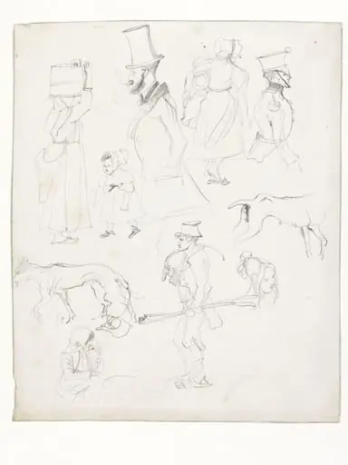 Drawing of figures, by Daniel Maclise