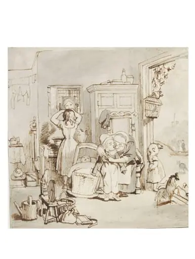 Elderly Lady and Children, by Daniel Maclise