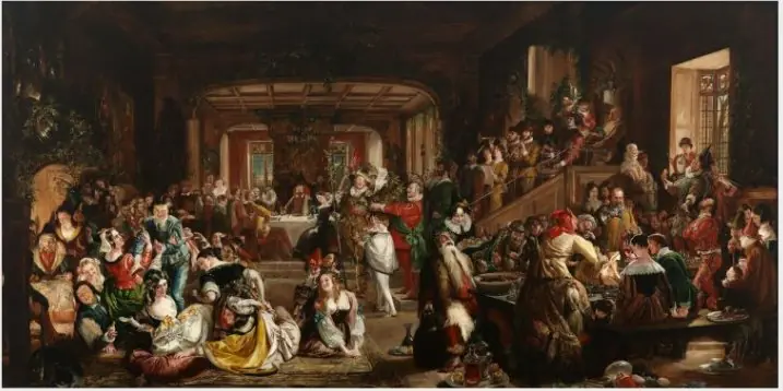 Merry Christmas in the Baron's Hall, by Daniel Maclise