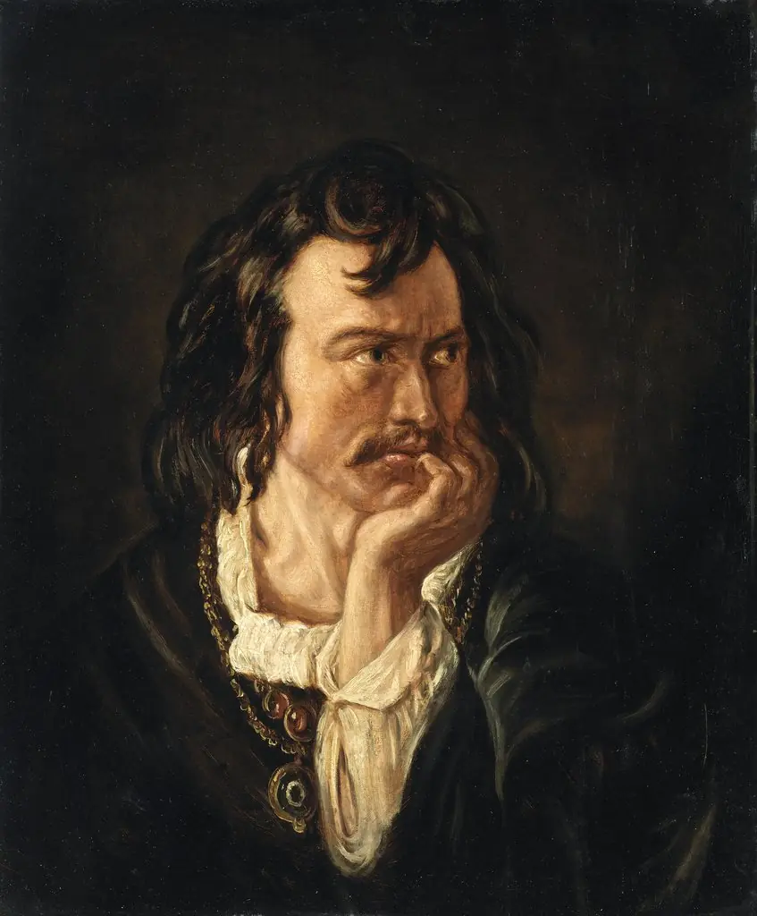 Portrait of Edmund Kean (1787-1833), Actor, as Hamlet, by Daniel Maclise