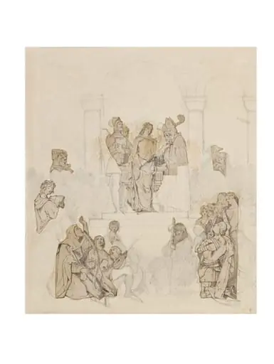 Sketch for chivalry, by Daniel Maclise