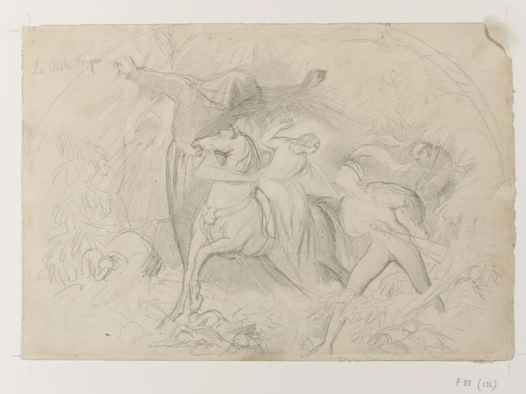 "Study for Undine", by Daniel Maclise, 1825