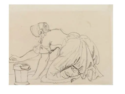 Woman Scrubbing the Floor, by Daniel Maclise