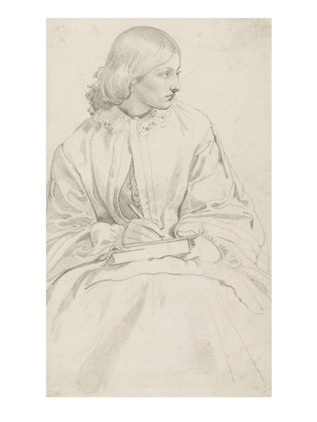 Woman writing, by Daniel Maclise, 1825