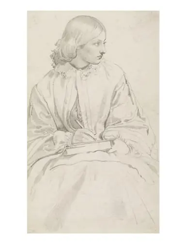 Woman writing, by Daniel Maclise
